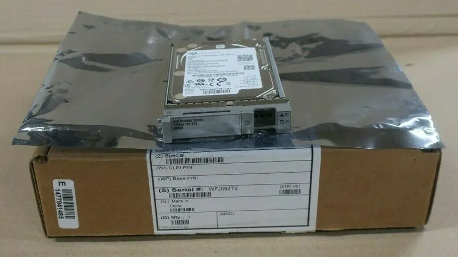 Жёсткий диск CISCO 600GB 12G 10K 2.5INCH SAS HDD UCS-HD600G10K12G WIPED