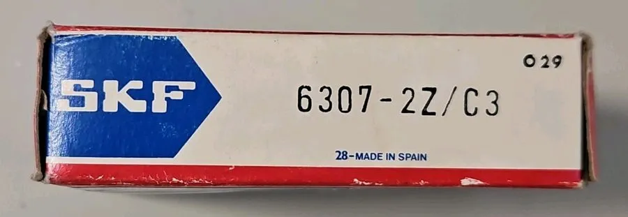 Подшипник SKF 6307-2Z C3 Metal Sealed Ball Bearing 35x80x21mm 6307-ZZ C3 — фото лота 1
