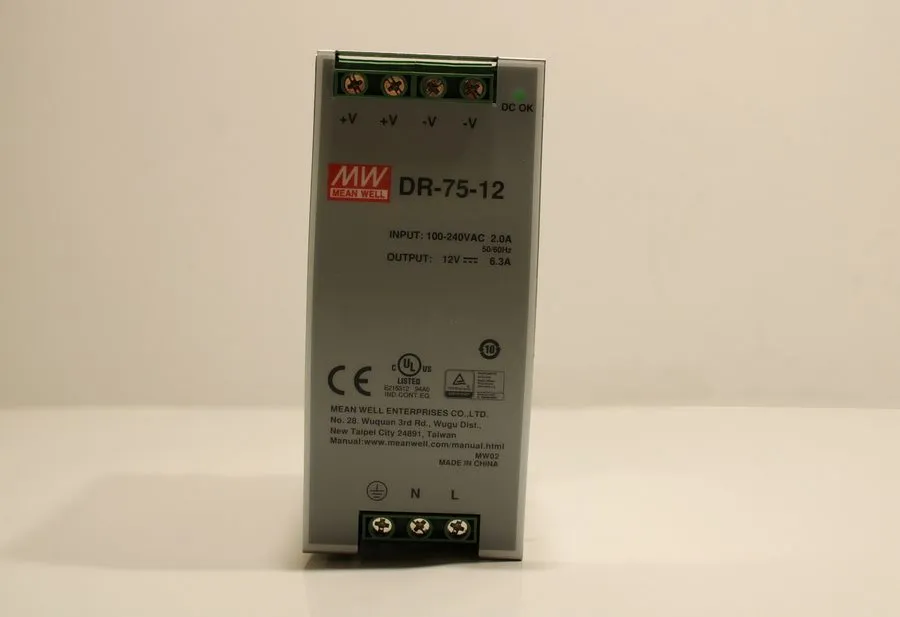 Блок питания MEAN WELL DR-75-12 75W DIN Rail Power Supply 12V 6.3A 100-240VAC