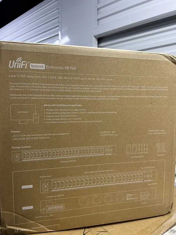 Коммутатор Ubiquiti UniFi USW-Enterprise-48-PoE 48-Port 2.5GbE 720W PoE+ Switch