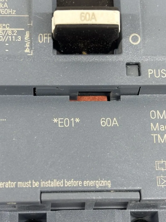 Автоматический выключатель Siemens 60 Amp Bolt-on Circuit Breaker 3VA4160-6ED34 