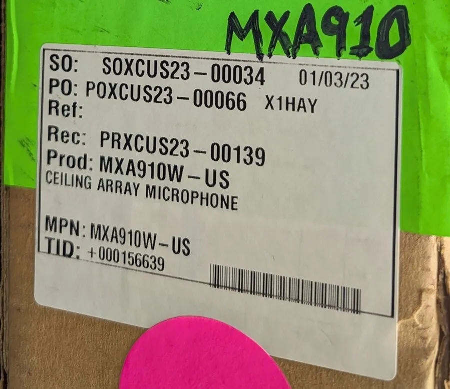 Микрофон Shure MXA910W-US Microflex Advance Ceiling Array Microphone 24" White — фото лота 2