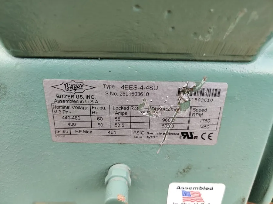 Компрессор BITZER SEMI HERMETIC COMPRESSOR 4EES-4-4SU — фото лота 1