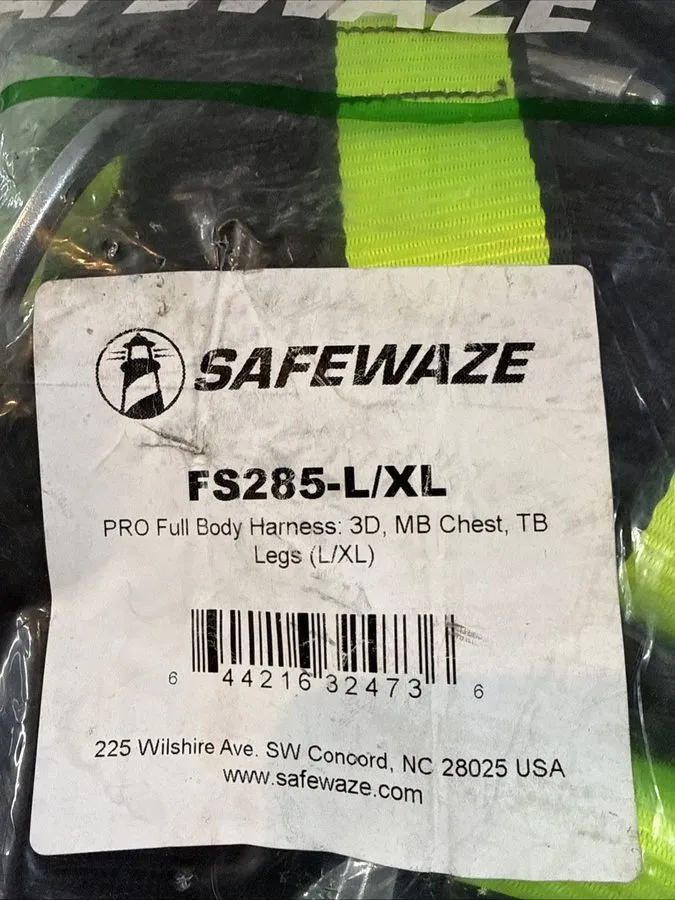 Жгут проводов SafeWaze FS285-L/XL Pro Full Body Safety Harness L/XL 3 D-Ring Ves — фото лота 2
