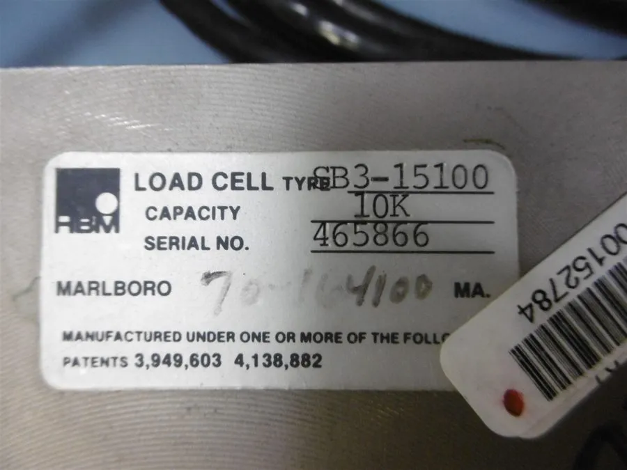 Тензодатчик HBM Load Cell Scale SB3-15100 10K Capacity Sheer Beam 10' Cable — фото лота 1