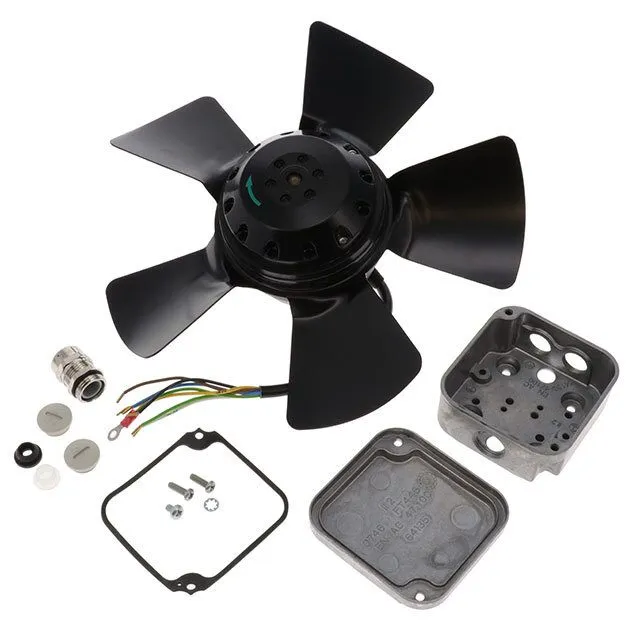 Вентилятор ebm-papst A2D250-AA06-44 Tubeaxial Fan 3 Phase 266/460VAC Round 250mm — фото лота 1