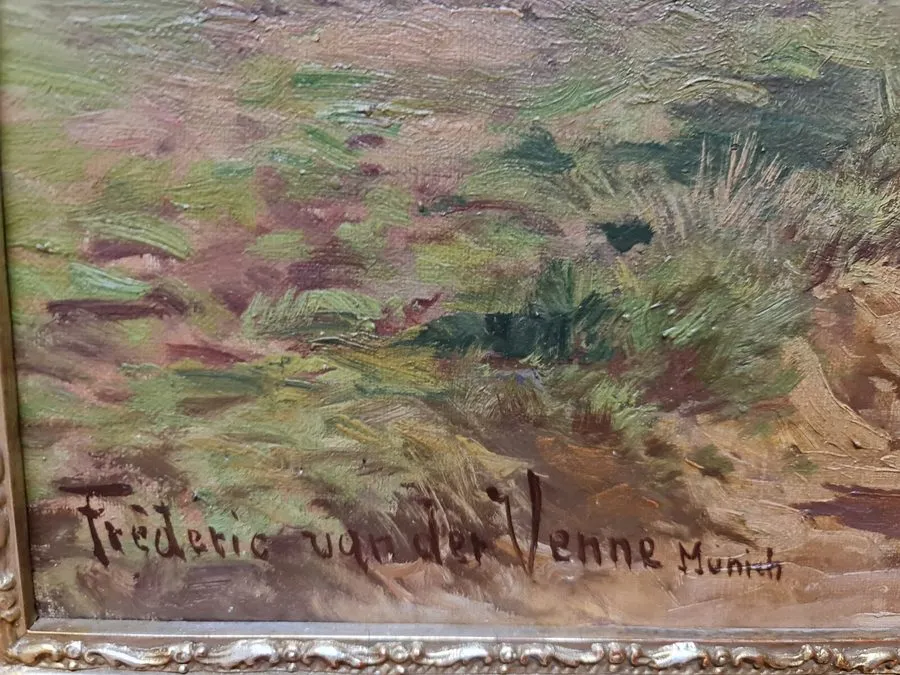 Лабораторный прибор Oil painting Fritz van der Venne 1873-1936 — фото лота 1