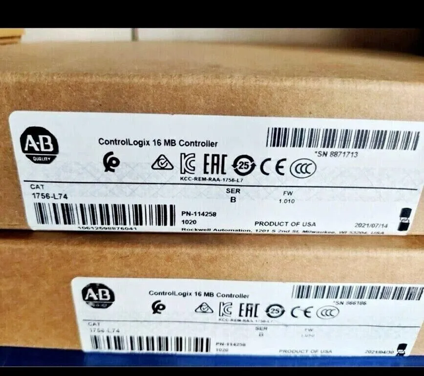 ПЛК 2020 Allen Bradley 1756-L74/B ControlLogix Logix5574 16MB PLC Controller 175