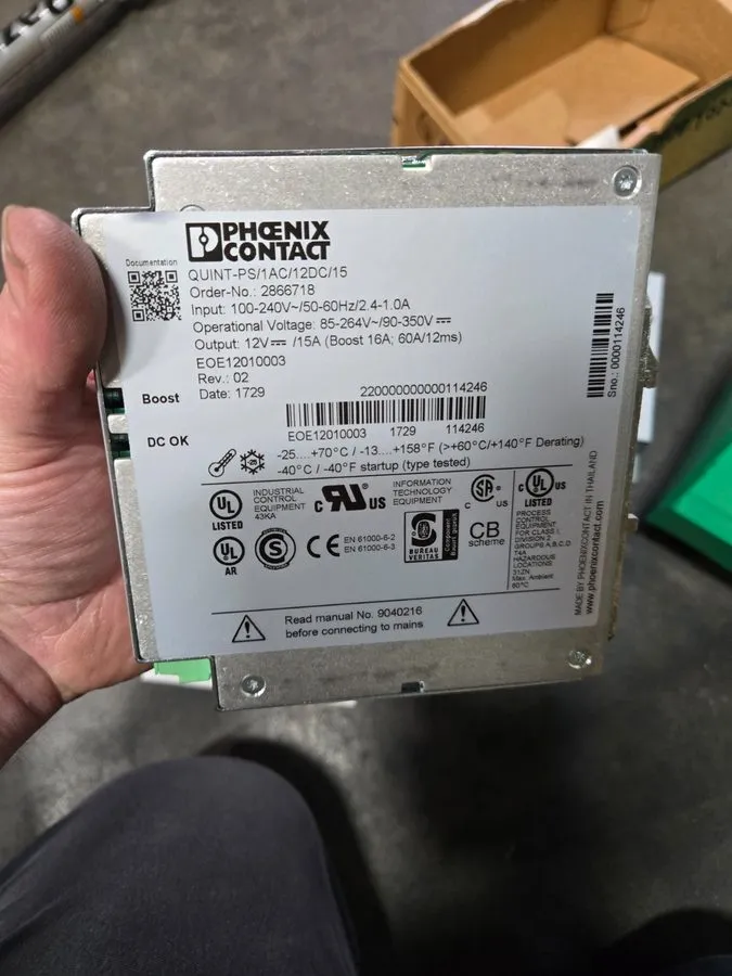 Блок питания PHOENIX 2866718 QUINT-PS/1AC/12DC/15 power supply unit