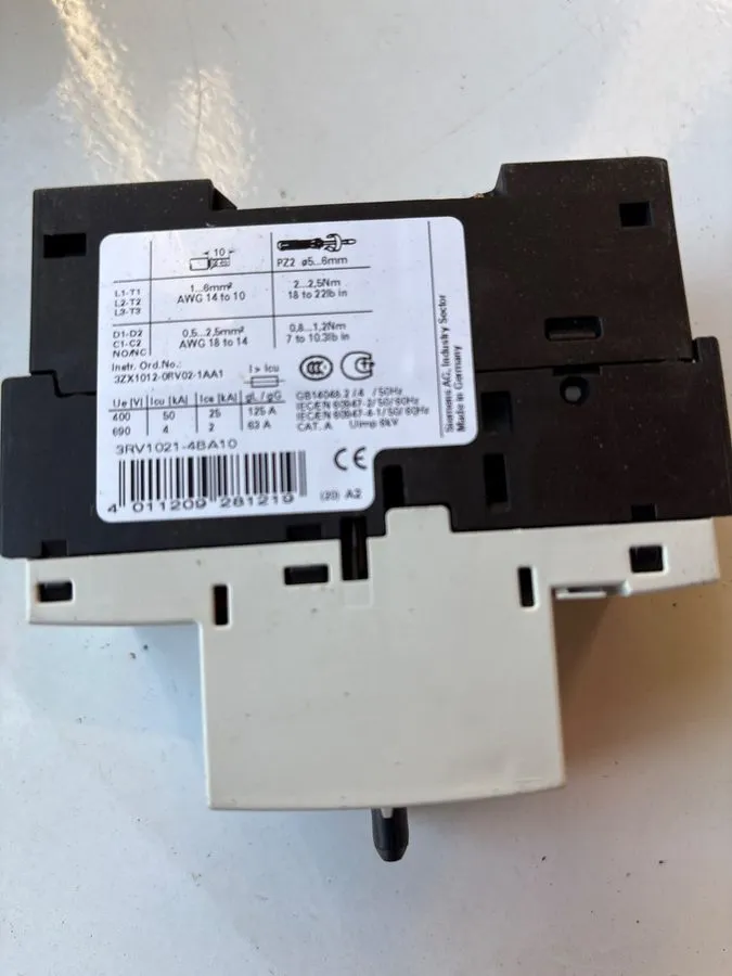 Автоматический выключатель Siemens SIRIUS 3RV1021-4BA10 20A Motor Protection Cir