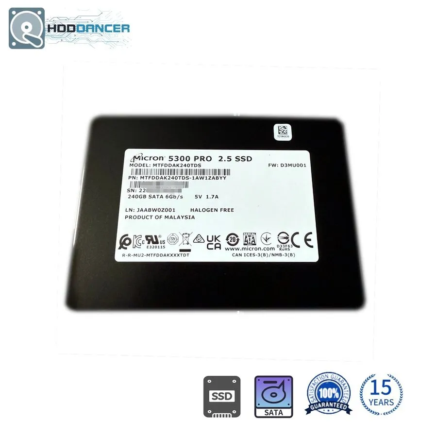 SSD-накопитель Micron MTFDDAK240TDS-1AW1ZABYY 240GB SSD SATA 6Gb/s 5300 PRO 2.5 