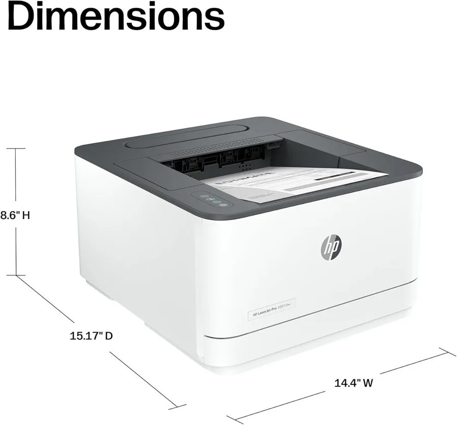 Лазерный принтер HP LaserJet Pro 3001dw Laser Printer Black And White Wifi Mobil