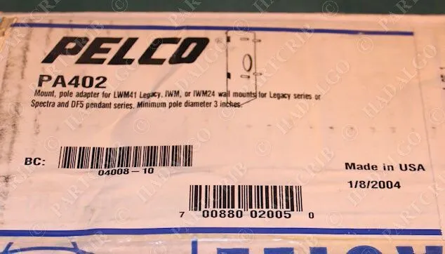 Камера PELCO PA402 POLE MOUNT ADAPTER SPECTRA LEGACY WALL MOUNT SECURITY CAMERA