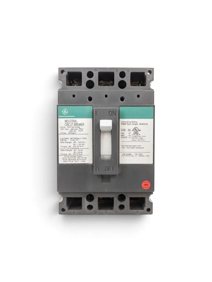 Автоматический выключатель GE TED134100WL 3 pole 100 amp 480v CIRCUIT BREAKER TE