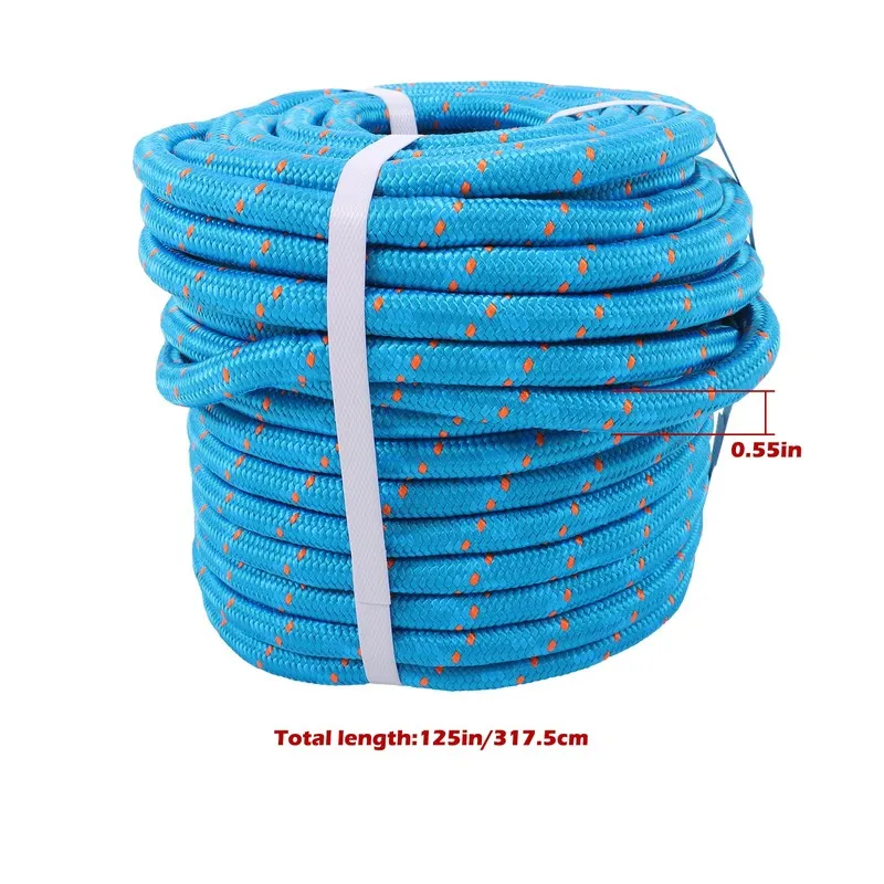 Таль 0.55 in x125ft Arborist Bull Rope Tree Hoist Rigging Line Polyester Rope Bl