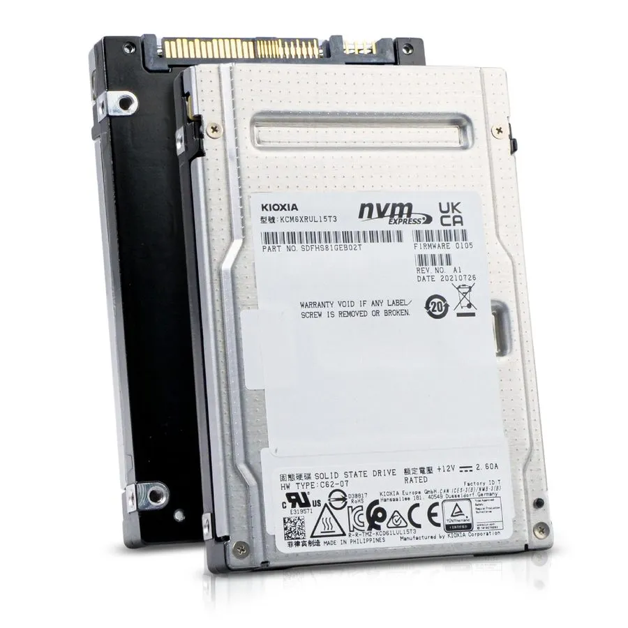 SSD-накопитель KCM6XRUL15T3 KIOXIA CM6-R 15.36TB NVMe PCIe 4.0 x4 U.3 2.5in SSD 