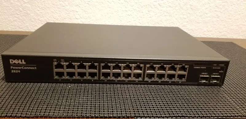 Коммутатор F491K Dell PowerConnect 2824 24-Port Gigabit Ethernet Switch 0F491K