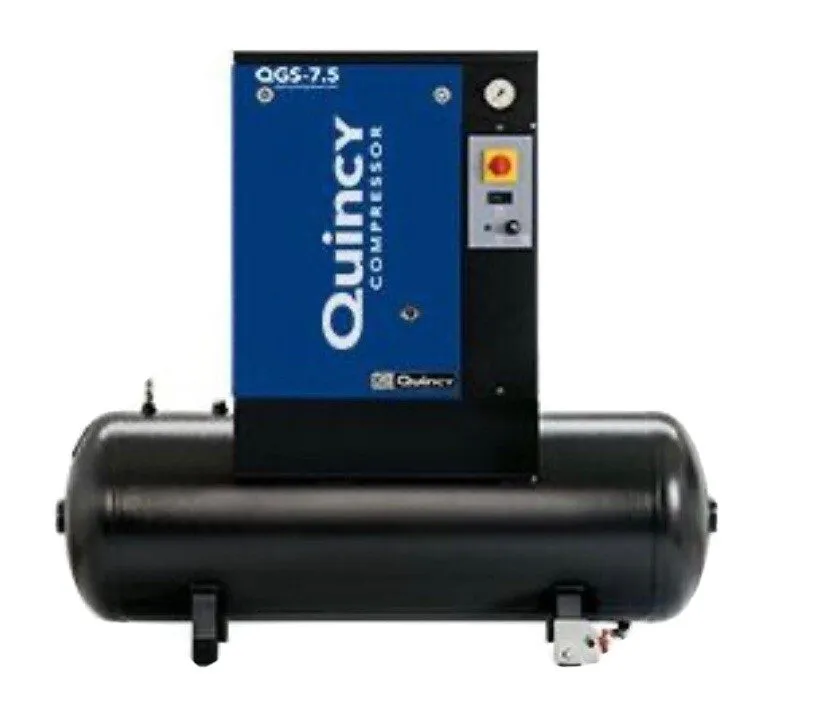Компрессор 2026 Quincy QGS-7.5 Rotary Screw Air Compressor 7.5 HP with 60 Gallon — фото лота 1