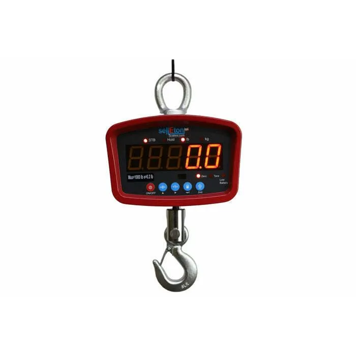 Весы Crane Scale 500-3000 lb Industrial Hanging Scale Digital LCD LED Swivel Hoo — фото лота 1