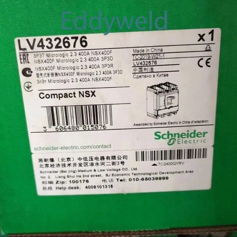 Электрооборудование Schneider Electric LV432676 Compact NSX400F Micrologic 2.3 4