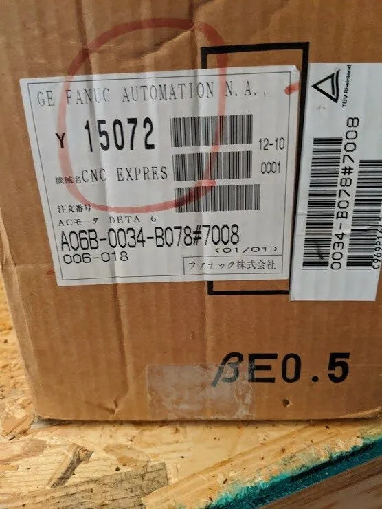 Серводвигатель FANUC A06B-0034-B075 AC Servo Motor 199V 4.7A 133Hz 0.9KW