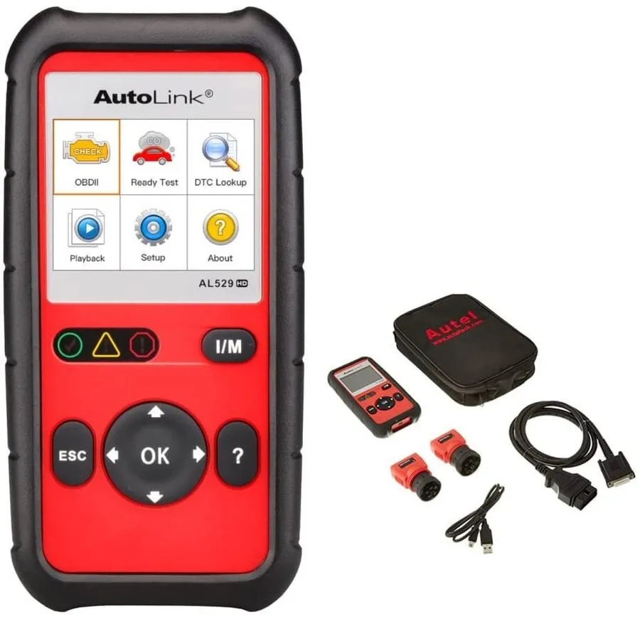 Диагностический сканер Autel AL529HD Auto Link Heavy Duty Truck Code er OBD2 Sca — фото лота 1