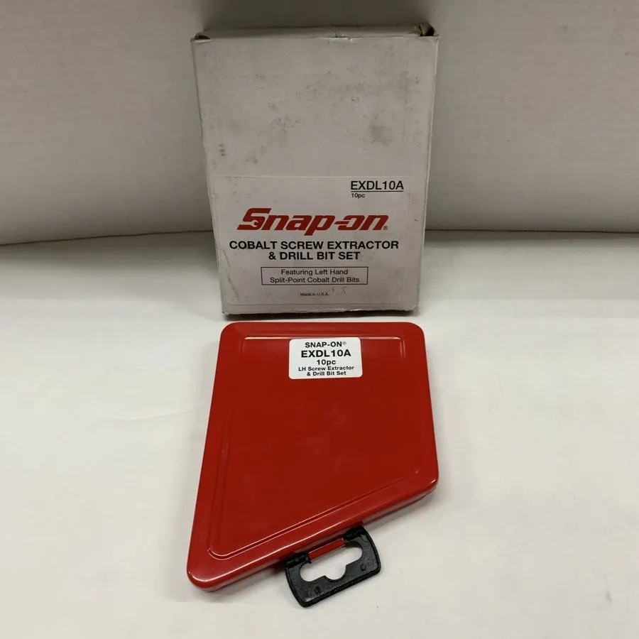 Режущий инструмент Snap On Tools USA EXDL10A Left Hand Cobalt Drill Bits & Extra — фото лота 1
