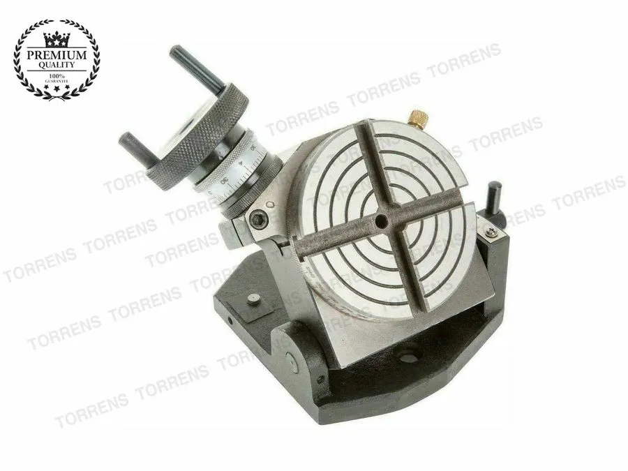 Поворотный стол 4"-100mm Rotary Table Tilting 4 slot+3 Jaw 65mm Self Centering C — фото лота 1