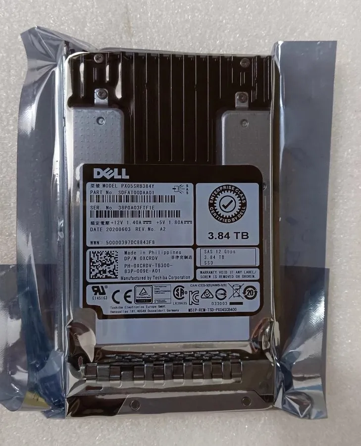Сервер 0XCRDV DELL PX05SRB384Y 3.84TB 2.5" SAS 12G PowerEdge R650 R750 Server SS