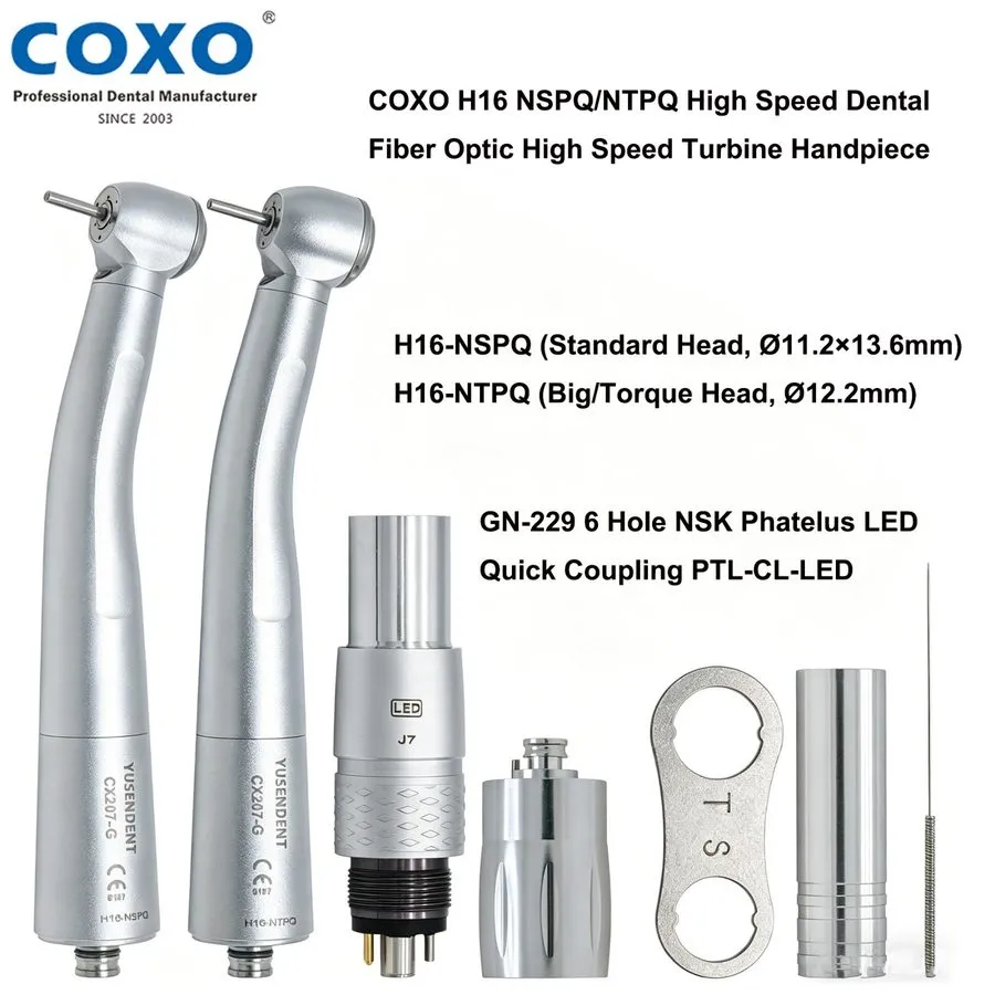 Оптический модуль US COXO Dental Handpiece Fiber Optic High Speed Turbine 6Holes — фото лота 2