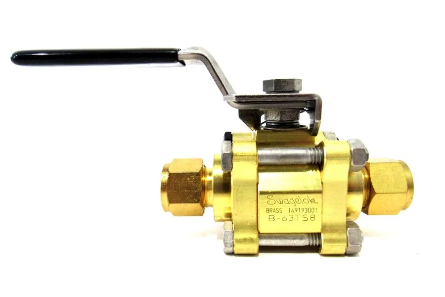 Клапан Swagelok B-63TS8 Brass 3-Piece 60 Series Ball Valve FNSP