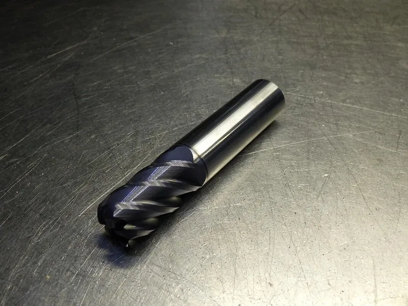 Режущий инструмент Kyocera / SGS 1/4" 6 Flute Carbide Cr Endmill 4" OAL .015 Rad
