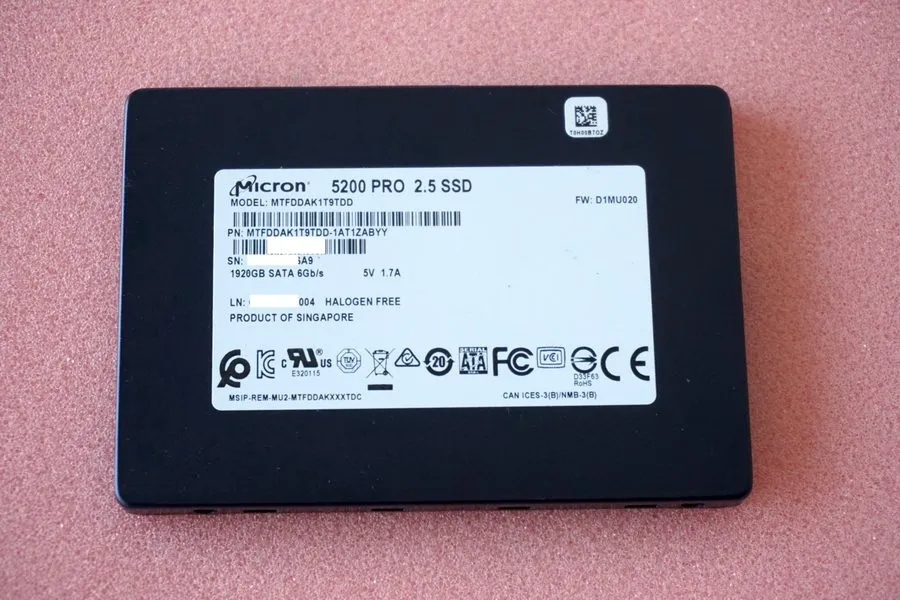 SSD-накопитель MTFDDAK1T9TDD Micron 5200 PRO 1.92TB SATA 6Gb/s 2.5" Internal SSD