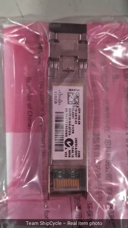 Трансивер U85711 Sealed Cisco SFP10GSRSFP10GSRS 10G SFP Transceiver Module 850nm — фото лота 1