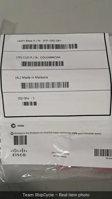 Трансивер U85711 Sealed Cisco SFP10GSRSFP10GSRS 10G SFP Transceiver Module 850nm — фото лота 4