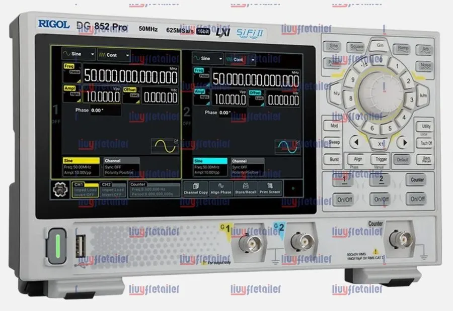 Генератор сигналов 7'' Touch Screen RIGOL DG852 Pro 50MHz Dual Channel Arbitrary