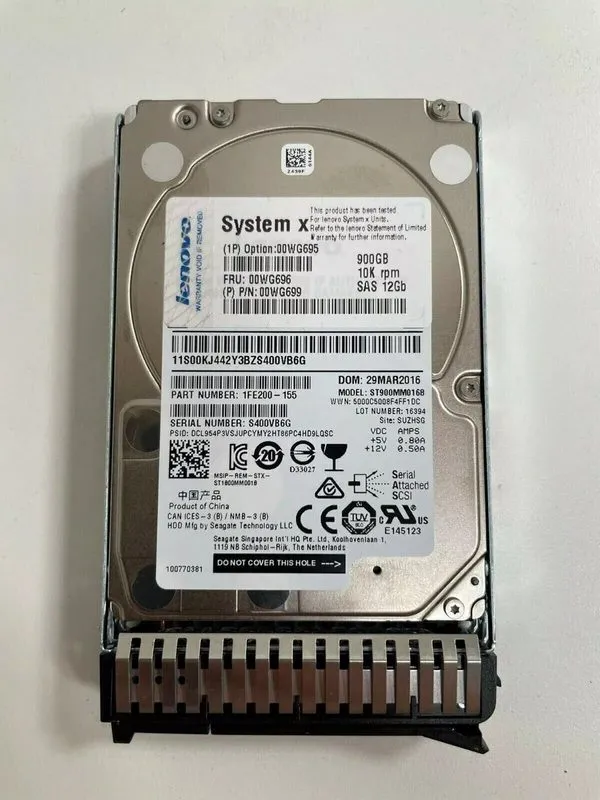Жёсткий диск Lenovo 00WG695 00WG696 00WG699 900GB 12Gbps 10K 2.5" SAS HDD HARD D — фото лота 2