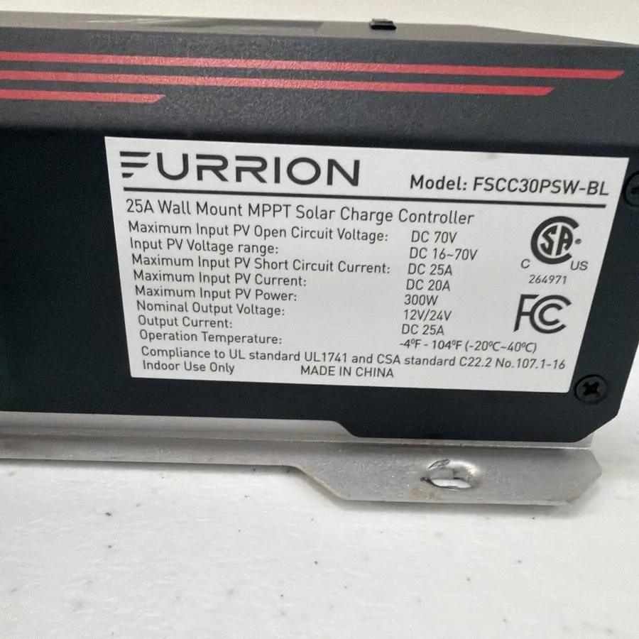 Аккумулятор Furrion® #FSCC60PSW-BL 50A Wall Mount MPPT Solar Charge Controller #