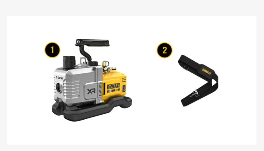 Насос DEWALT DCE510N 20V MAX 5 CFM Cordless HVAC Vacuum Pump Bare Tool Only — фото лота 1