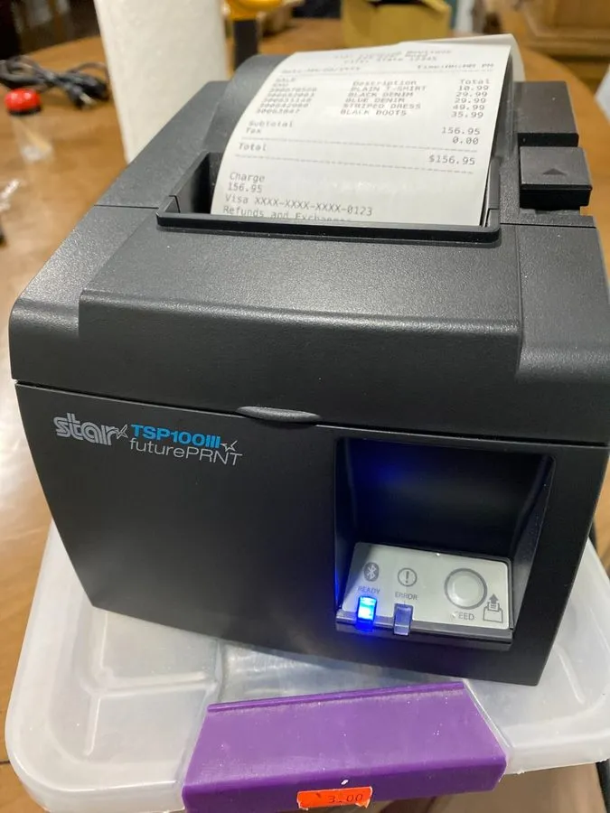 Принтер чеков STAR TSP100 Thermal POS Receipt Printer TSP143IIIBI GY US BLUETOOT