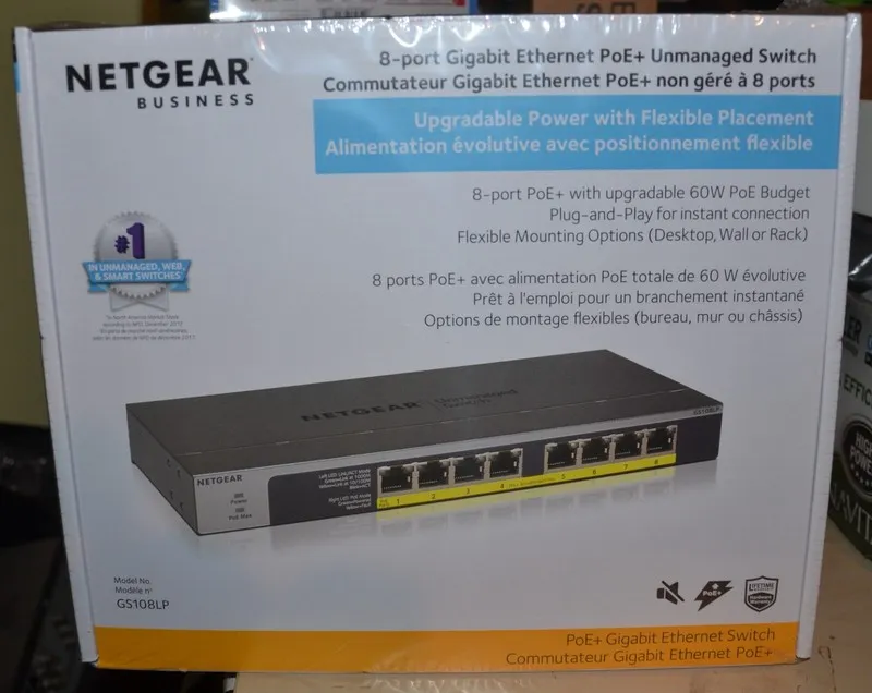 Коммутатор Netgear GS108LP-100NAS 8-Port Gigabit Ethernet PoE+ Unmanaged Switch 