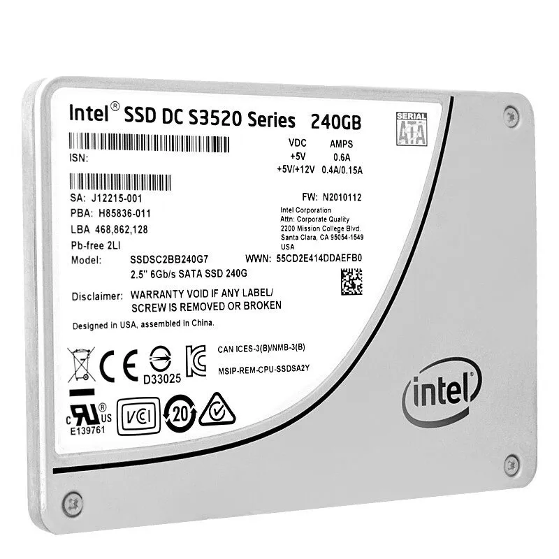 SSD-накопитель Solid State Drive SSD Intel DC S3520 240GB Sata III 2.5" Inch SSD