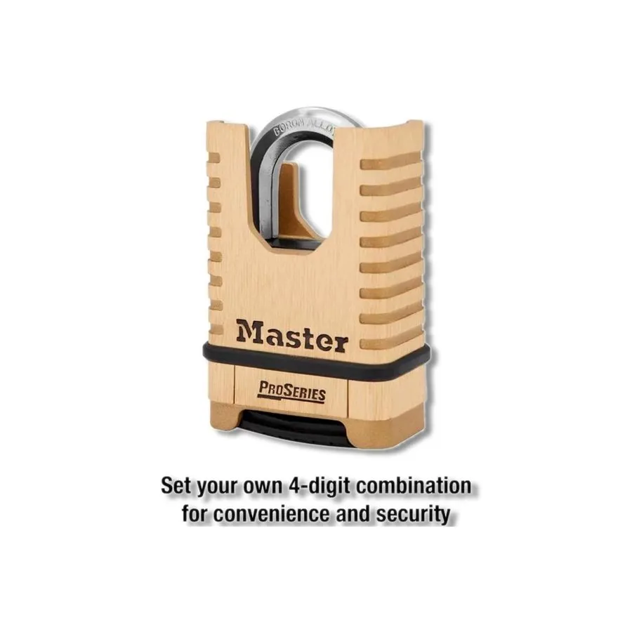 Такелажная скоба Combination Disc Padlock, (3/8" Shackle, Silver) 4-Digit Code L — фото лота 1