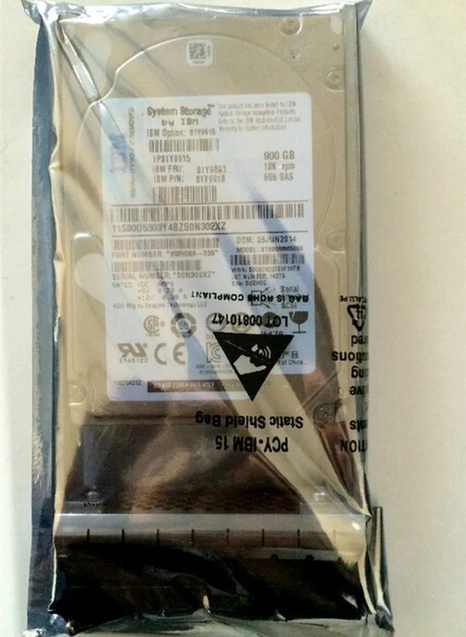 Жёсткий диск IBM 900GB 81Y9915 81Y9893 81Y9918 10K SAS 6Gb/s 2.5" SFF HDD Hard D