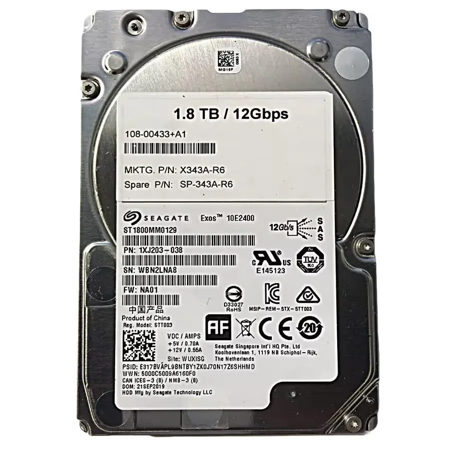 Жёсткий диск Netapp Seagate ST1800MM0018 1.8TB 10K SAS 12Gb/s 2.5" HDD 1GR201-03