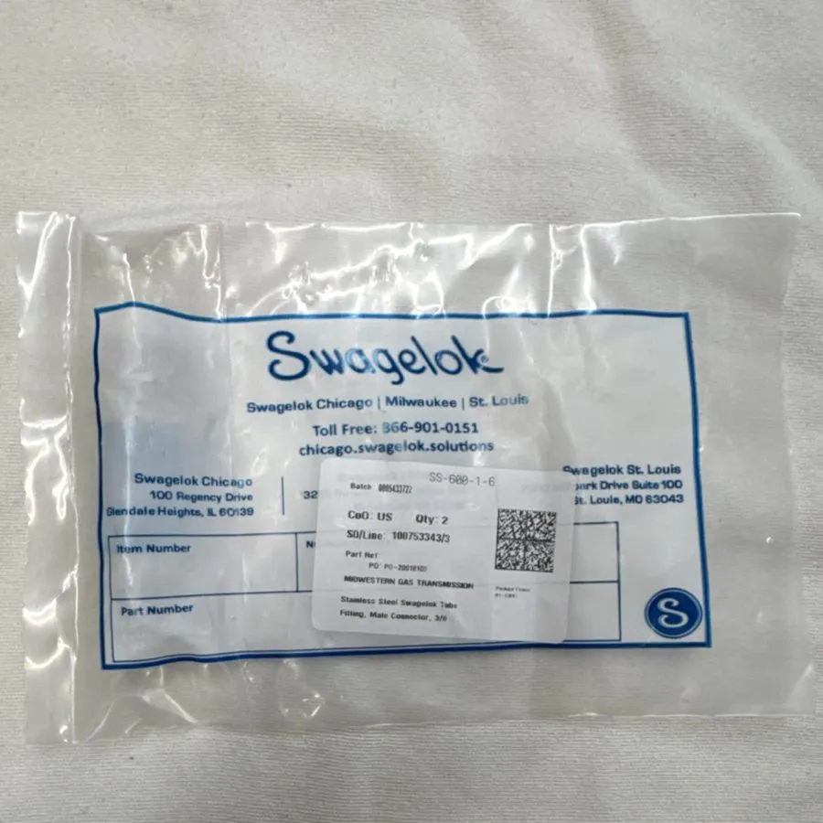 Разъём Swagelok SS-600-1-6 Stainless Steel Male Connector Fitting 3/8 x 3/8