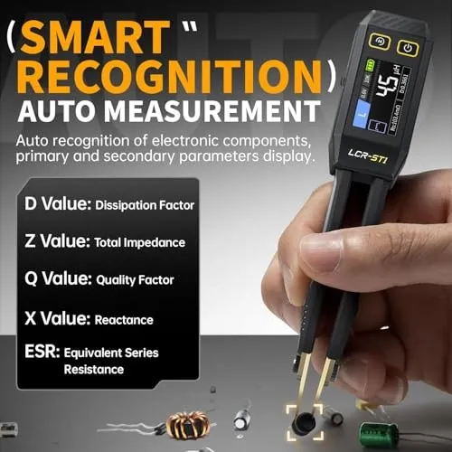 Тестер FNRSI Upgraded Version LCR-ST1 Mini Smart LCR Meter, SMD Tester, ESR Mete