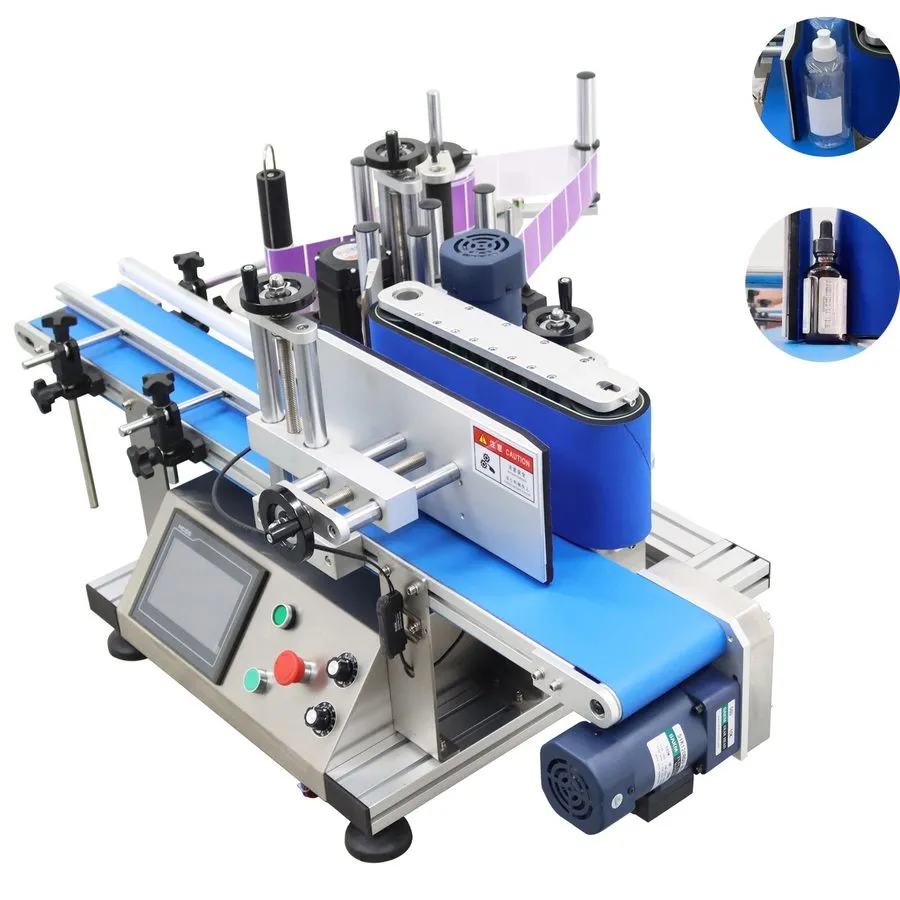 Конвейер 1.57-3.9in Automatic Round Bottle Labeling Machine w/ Conveyor Label Ap