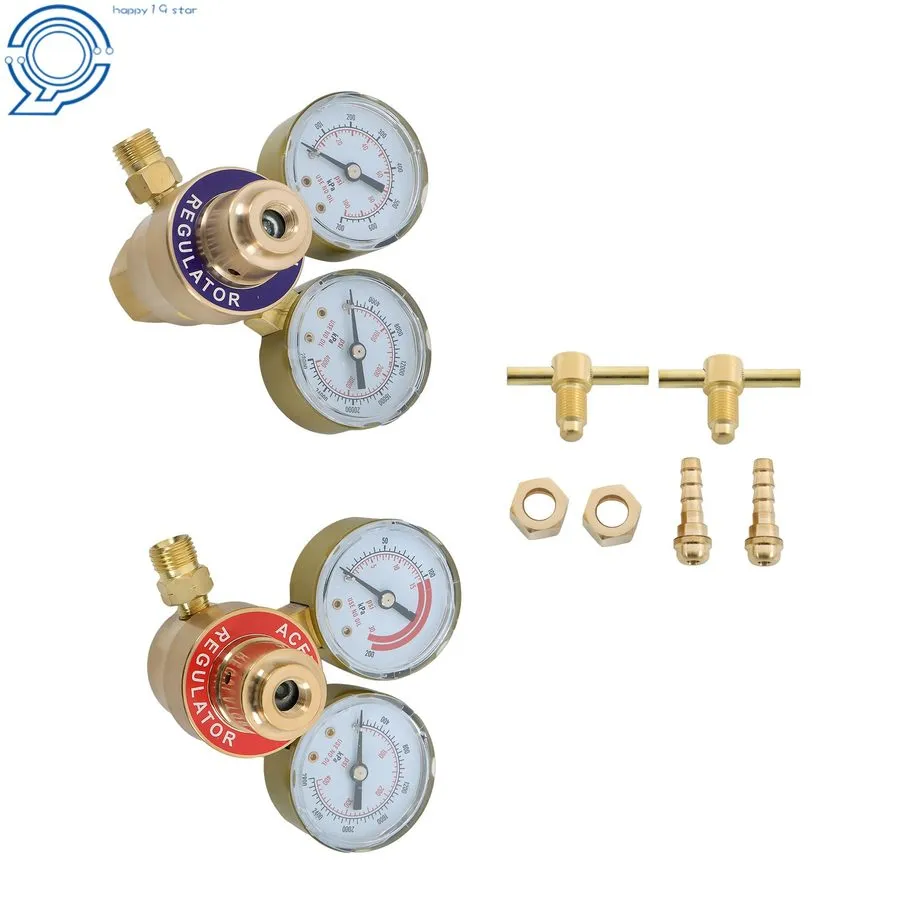 Трубопроводная арматура Oxygen Acetylene Gas Regulator Welding Cutting Torch Dua — фото лота 1
