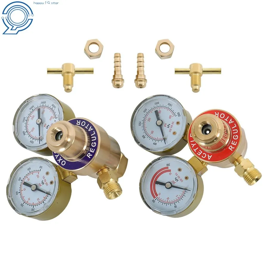 Трубопроводная арматура Oxygen Acetylene Gas Regulator Welding Cutting Torch Dua — фото лота 2
